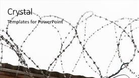  Presentation with martial law - Beautiful theme featuring martial law - imprisonment restriction concept - barb backdrop and a white colored foreground