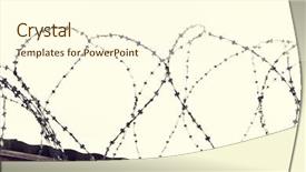  Presentation with martial law - Cool new presentation theme with martial law - imprisonment restriction concept - barb backdrop and a cream colored foreground