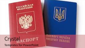  Presentation with martial law - Slides consisting of martial law - ukrainian and russian id passports background and a red colored foreground