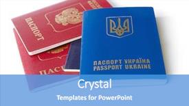  Presentation with pink and white roses country - Audience pleasing PPT theme consisting of martial law - ukrainian and russian id passports backdrop and a teal colored foreground