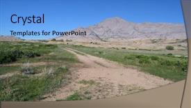  Presentation with kazakhstan - Presentation theme enhanced with bektau- ata central asia kazakhstan background and a teal colored foreground