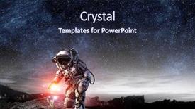  Presentation with planets - PPT theme consisting of  background and a  colored foreground