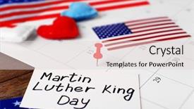  Presentation with martin luther king - Presentation theme having martin luther king day celebration background and a lemonade colored foreground