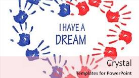  Presentation with king - Colorful theme enhanced with martin luther king day print backdrop and a lemonade colored foreground