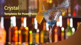  Presentation with cocktail bar - Slides having martini christmas - fresh cocktail with on bar background and a  colored foreground