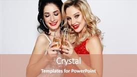  Presentation with glitter education - Amazing presentation having martini christmas - two glamour women in luxury backdrop and a coral colored foreground