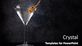  Presentation with dark space - Presentation theme having martini-cocktail-on-dark-background background and a black colored foreground