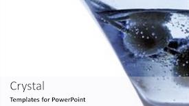  Presentation with cocktail - Beautiful slide deck featuring martini-cocktail backdrop and a white colored foreground