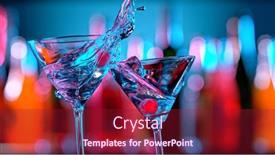  Presentation with bar - Slide deck having martini-cocktails-bar-backround-close background and a violet colored foreground