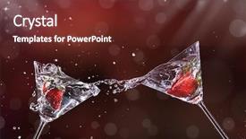  Presentation with splashing - Audience pleasing presentation consisting of martini drinks splashing backdrop and a tawny brown colored foreground