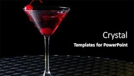 Presentation with cocktail - Theme with martini-glass-with-a-red background and a  colored foreground