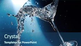  Presentation with splash - Amazing presentation having martini glass with splash backdrop and a ocean colored foreground