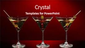  Presentation with dark - Amazing presentation theme having martini glasses on dark background backdrop and a black colored foreground
