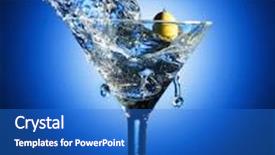  Presentation with blue - Colorful PPT layouts enhanced with martini-objects-on-blue-background backdrop and a cobalt blue colored foreground