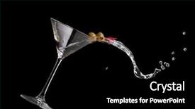  Presentation with splash - Theme with martini spill background and a  colored foreground