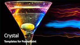  Presentation with black - Colorful presentation enhanced with martini splash - colourful coctail on the black backdrop and a black colored foreground