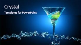  Presentation with splash - Amazing presentation theme having martini splash - colourful coctail on the black backdrop and a navy blue colored foreground