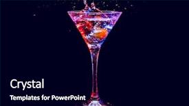  Presentation with black - Slide deck having martini splash - modern colourful coctail background and a black colored foreground