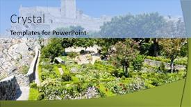  Presentation with castle - Slides featuring marvao-castle-alentejo-portugal background and a light blue colored foreground