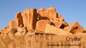  Presentation with hampi - Colorful presentation theme enhanced with marvel - indian temple ruin infront backdrop and a  colored foreground