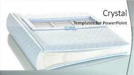  Presentation with photo album - PPT layouts consisting of marvel movies - baby photo album isolated background and a white colored foreground