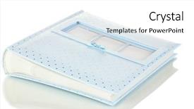  Presentation with photo album - Slide deck enhanced with marvel movies - baby photo album isolated background and a  colored foreground