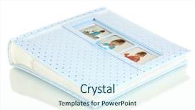  Presentation with photo album - Colorful presentation theme enhanced with marvel movies - baby photo album isolated backdrop and a sky blue colored foreground