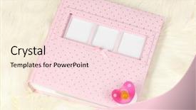  Presentation with photo album - Cool new theme with marvel movies - baby photo album on white backdrop and a  colored foreground