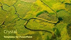  Presentation with earth eye - Slide set consisting of marvelous-view-of-winding-river background and a tawny brown colored foreground