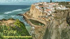  Presentation with atlantic - Slide deck having marvelous-view-on-azenhas background and a tawny brown colored foreground