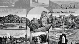  Presentation with engraving - Presentation theme featuring marx st petersburg russia 1888 background and a  colored foreground