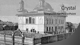  Presentation with engraving - Slide set with marx st petersburg russia 1888 background and a light gray colored foreground