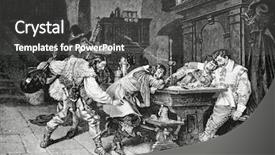  Presentation with engraving - PPT theme enhanced with marx st petersburg russia 1888 background and a dark gray colored foreground