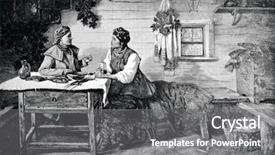  Presentation with engraving - Beautiful slide deck featuring marx st petersburg russia 1888 backdrop and a  colored foreground