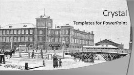  Presentation with engraving - Presentation theme with marx st petersburg russia 1888 background and a white colored foreground