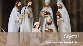  Presentation with old men - Slide deck consisting of mary 3 wise men background and a coral colored foreground