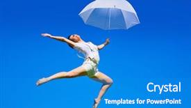  Presentation with role of mary poppins - Colorful slide deck enhanced with mary flying poppins backdrop and a teal colored foreground