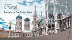  Presentation with square - Slide set featuring mary-s-square-our-lady background and a sky blue colored foreground