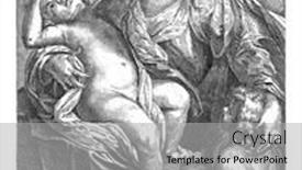  Presentation with christ - PPT theme consisting of mary-sits-and-carries background and a light gray colored foreground