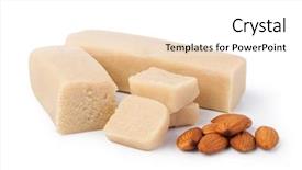  Presentation with water farming almonds - Beautiful slide deck featuring marzipan with almonds on white backdrop and a white colored foreground