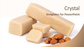  Presentation with almonds - Slide deck featuring marzipan with almonds on white background and a lemonade colored foreground