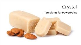  Presentation with almonds - Amazing slide set having marzipan with almonds on white backdrop and a white colored foreground