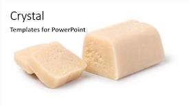  Presentation with water farming almonds - Slide deck featuring marzipan with almonds on white background and a white colored foreground