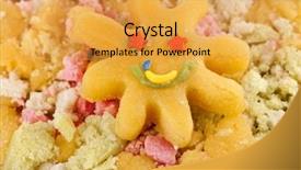  Presentation with wooden board for oktoberfest - Amazing slide deck having marzipan with almonds on wooden backdrop and a yellow colored foreground