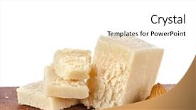  Presentation with almonds - Presentation design featuring marzipan with almonds on wooden background and a white colored foreground