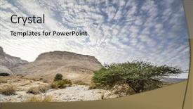 Presentation with ancient israel - Audience pleasing presentation design consisting of masada israel ancient rock plateau backdrop and a light gray colored foreground