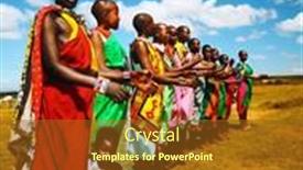  Presentation with cultural - Audience pleasing slides consisting of masai-mara-kenya-november-12 backdrop and a tawny brown colored foreground