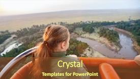  Presentation with flight - PPT layouts featuring masai mara national park background and a tawny brown colored foreground