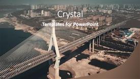  Presentation with architecture city - Presentation theme enhanced with masangxi-bridge-and-city-urban background and a gray colored foreground