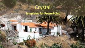  Presentation with village - Presentation theme with masca-mountain-village-tenerife-canary background and a tawny brown colored foreground